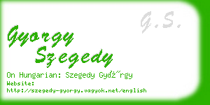 gyorgy szegedy business card